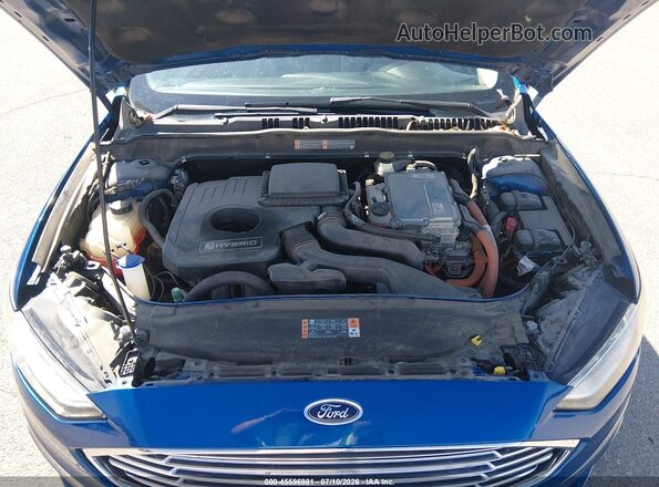3FA6P0UUXJR100665 2018 FORD FUSION HYBRID Blue Հետևի տեսք