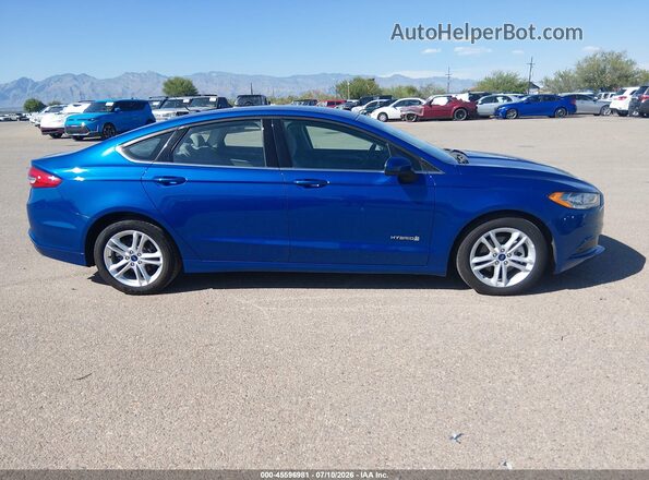 3FA6P0UUXJR100665 2018 FORD FUSION HYBRID Blue 