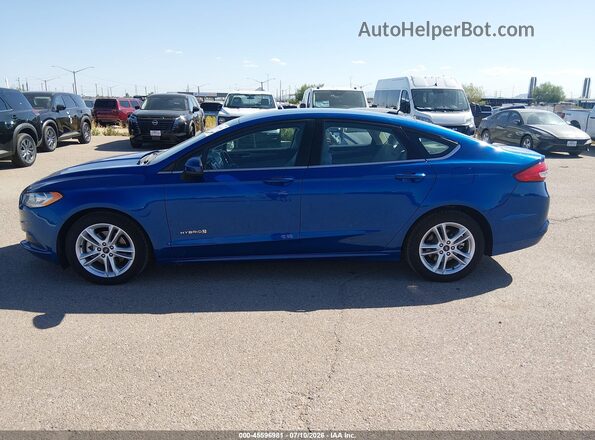 3FA6P0UUXJR100665 2018 FORD FUSION HYBRID Blue 