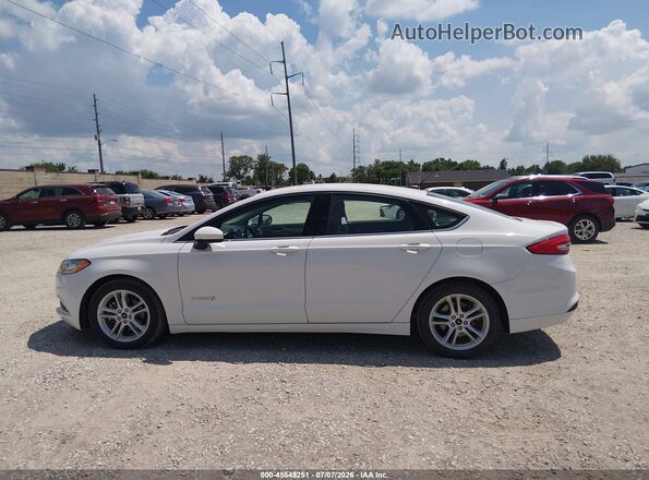 3FA6P0UUXJR141989 2018 FORD FUSION HYBRID White Widok wnętrza 360 stopni