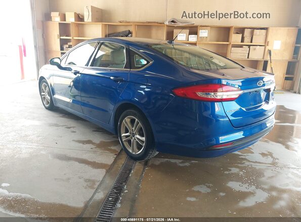 3FA6P0UUXJR235838 2018 FORD FUSION HYBRID Blue Tył lewy