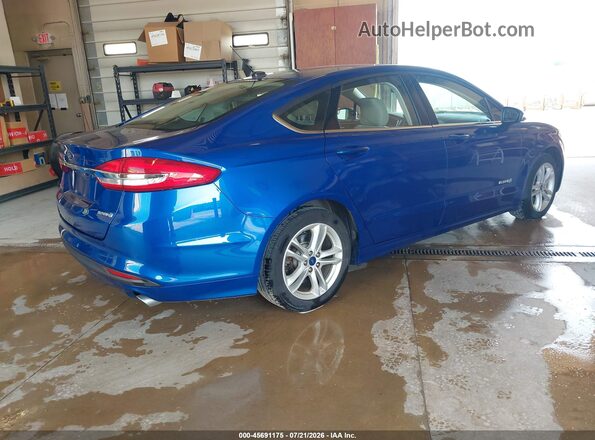 3FA6P0UUXJR235838 2018 FORD FUSION HYBRID Blue Tył prawy