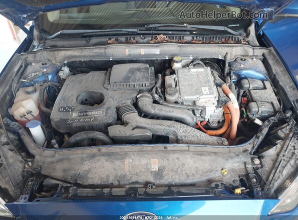 3FA6P0UUXJR235838 2018 FORD FUSION HYBRID Blue Widok z tyłu