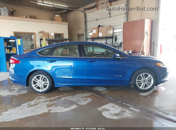 3FA6P0UUXJR235838 2018 FORD FUSION HYBRID Blue Widok wnętrza z tyłu