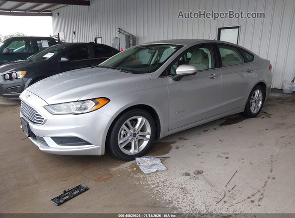 3FA6P0UUXJR278950 2018 FORD FUSION HYBRID Silver წინა მარცხენა ხედი სამი მეოთხედიდან