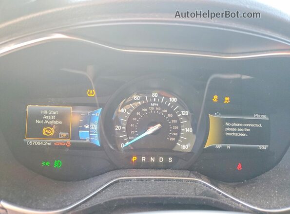 3FA6P0VP4HR192830 2017 FORD FUSION Red Instrument cluster view