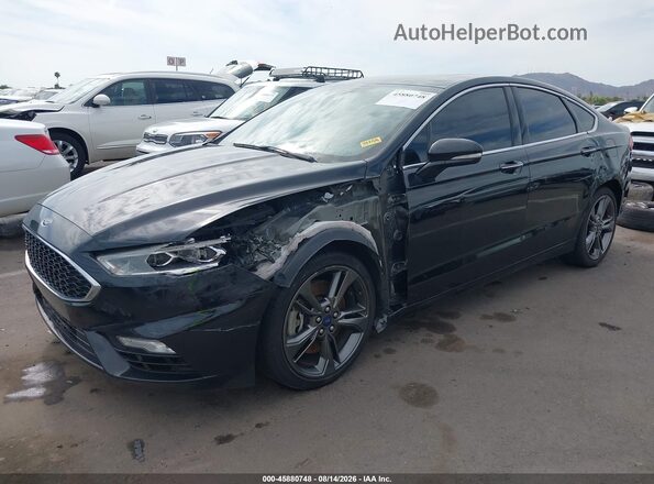 3FA6P0VP6HR309078 2017 FORD FUSION Black Առջևի ձախ երեք քառորդ տեսարան