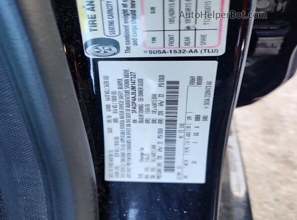 3FADP4AJ8JM147327 2018 FORD FIESTA Черный Вид подкапотного пространства