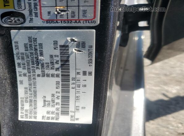 3FADP4BJ0HM161392 2017 FORD FIESTA Серый Вид подкапотного пространства