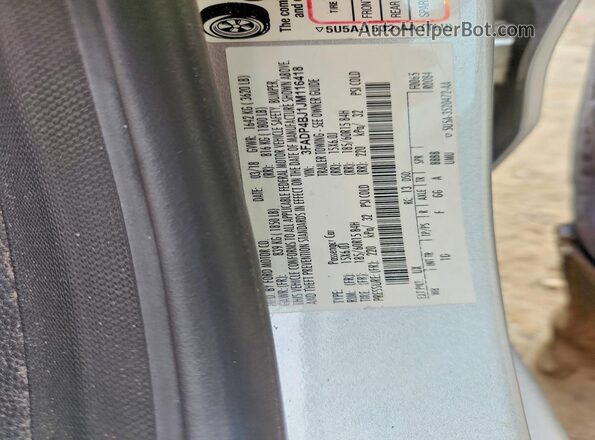 3FADP4BJ1JM116418 2018 FORD FIESTA Silver Շարժիչի բաժամունքի տեսք