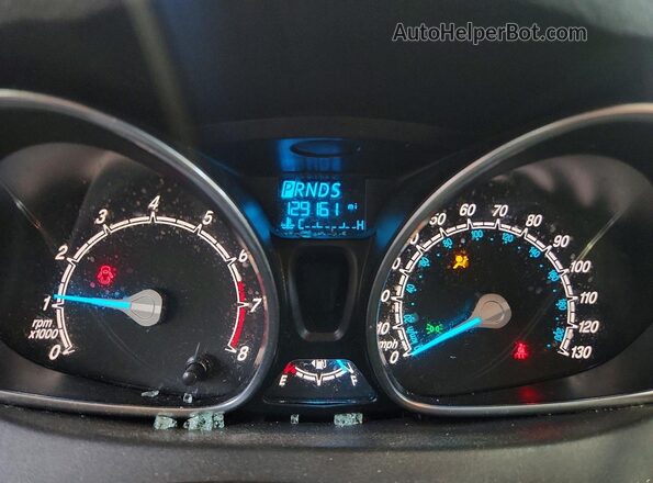 3FADP4BJ1KM135052 2019 FORD FIESTA Blue Вид щитка приладів