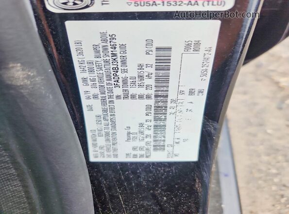 3FADP4BJ3KM146795 2019 FORD FIESTA Black Vista del compartimento del motor