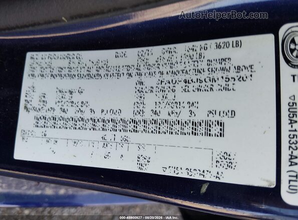 3FADP4BJ9GM158201 2016 FORD FIESTA Dark Blue Вид подкапотного пространства
