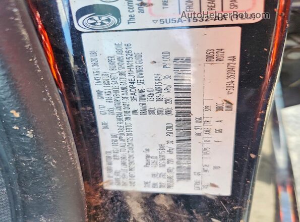 3FADP4EJ1HM152616 2017 FORD FIESTA Двухцветный Вид подкапотного пространства