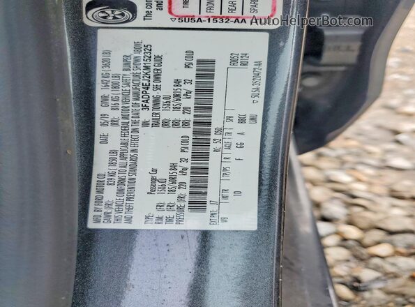 3FADP4EJ2KM152325 2019 FORD FIESTA Gray Vista del compartimento del motor