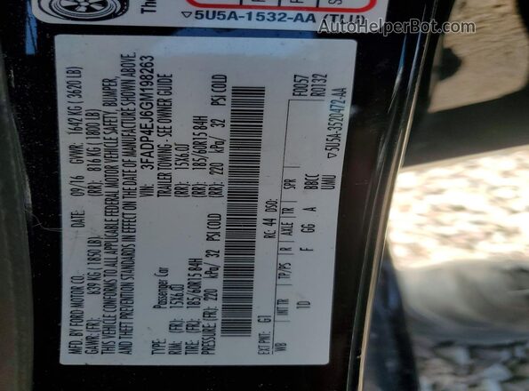3FADP4EJ6GM198263 2016 FORD FIESTA Black Vista del compartimento del motor