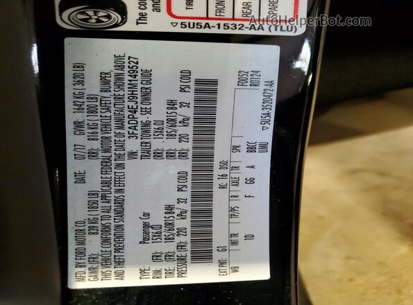 3FADP4EJ9HM149527 2017 FORD FIESTA Black Widok komory silnika