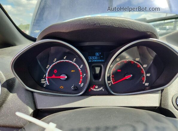 3FADP4GX3GM190820 2016 FORD FIESTA Blue Instrument cluster view