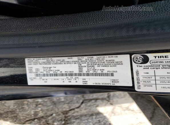 3FADP4GX3HM132966 2017 FORD FIESTA Black Вид підкапотного простору