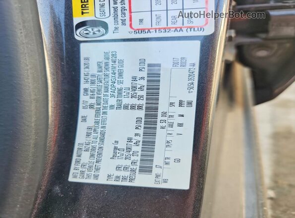 3FADP4GX4HM140283 2017 FORD FIESTA Серый Вид наклейки с VIN-кодом