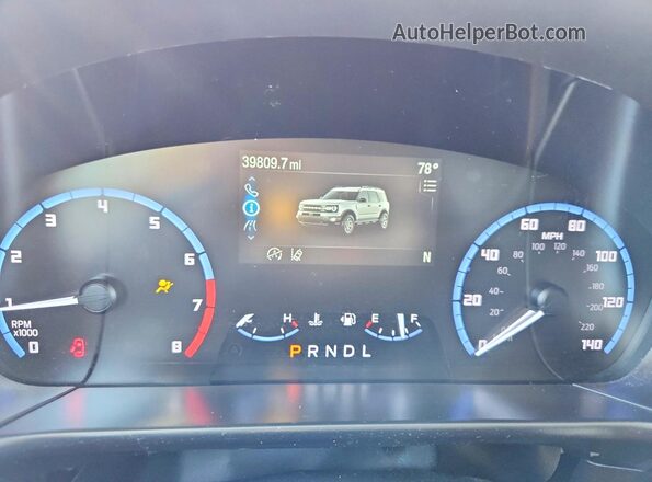 3FMCR9B61PRD89570 2023 FORD BRONCO Серый Вид щитка приборов