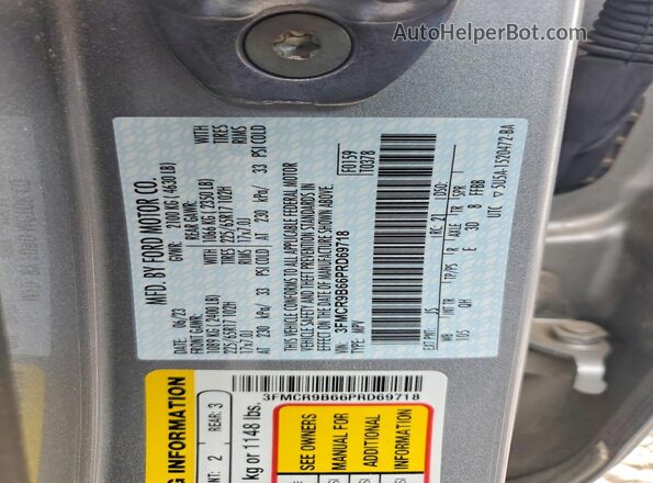 3FMCR9B66PRD69718 2023 FORD BRONCO Silver ძრავის განყოფილების ხედი
