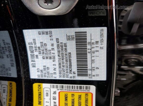 3FMCR9B66RRF55536 2024 FORD BRONCO Черный Вид наклейки с VIN-кодом