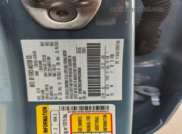 3FMCR9C68PRD59660 2023 FORD BRONCO Blue 360 interior view
