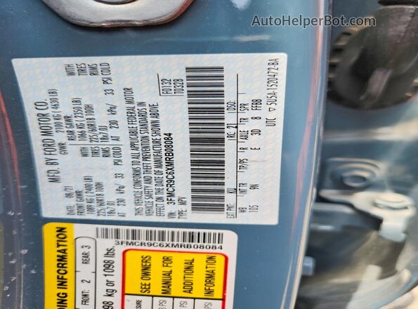 3FMCR9C6XMRB08084 2021 FORD BRONCO Blue Widok komory silnika