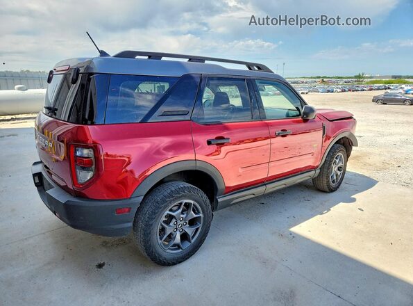 3FMCR9D9XMRA62779 2021 FORD BRONCO Красный Задняя правая четверть