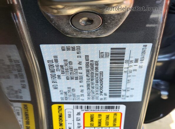 3FMCR9DA0SRE72353 2025 FORD BRONCO Gray Vista de la etiqueta del VIN