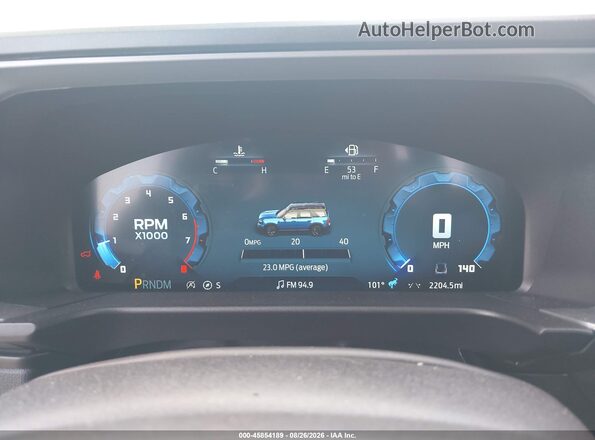 3FMCR9DA0TRE53402 2026 FORD BRONCO SPORT Blue Widok tylnych siedzeń