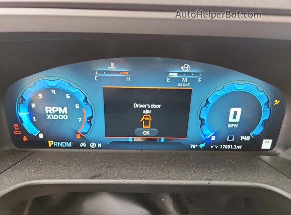 3FMCR9DA7SRE03496 2025 FORD BRONCO Gray Instrument cluster view