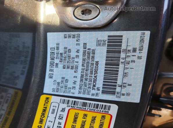 3FMCR9DA7SRE03496 2025 FORD BRONCO Gray VIN sticker view