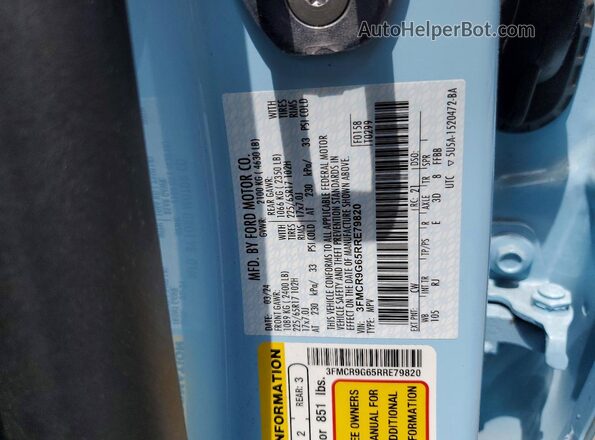 3FMCR9G65RRE79820 2024 FORD BRONCO Blue Engine compartment view