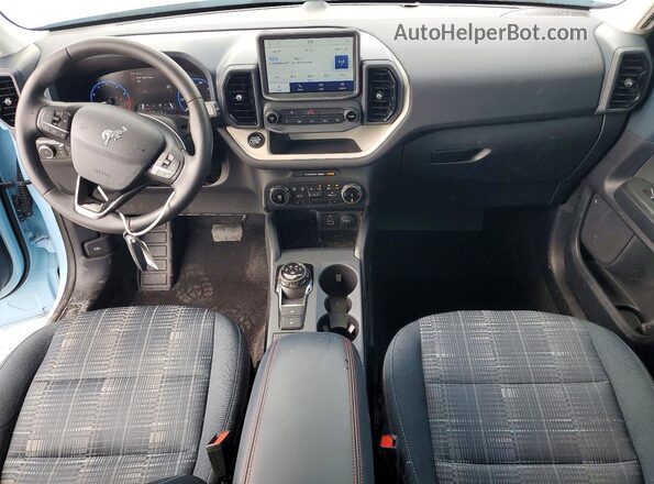 3FMCR9G65RRF10550 2024 FORD BRONCO Blue Dashboard view