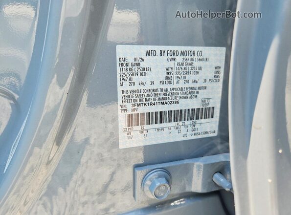 3FMTK1R41TMA02386 2026 FORD MUSTANG Gray Вид підкапотного простору