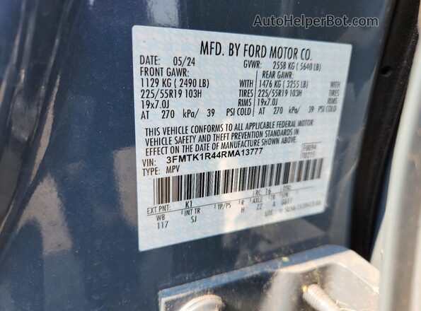 3FMTK1R44RMA13777 2024 FORD MUSTANG Gray სალონის 360-გრადუსიანი ხედი