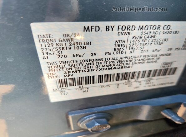 3FMTK3R7XRMA28841 2024 FORD MUSTANG Gray ძრავის განყოფილების ხედი