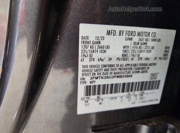3FMTK3SU3PMB05868 2023 FORD MUSTANG Gray 