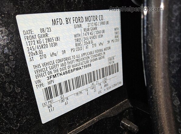 3FMTK4SE8PMA75958 2023 FORD MUSTANG Black Vista del compartimento del motor