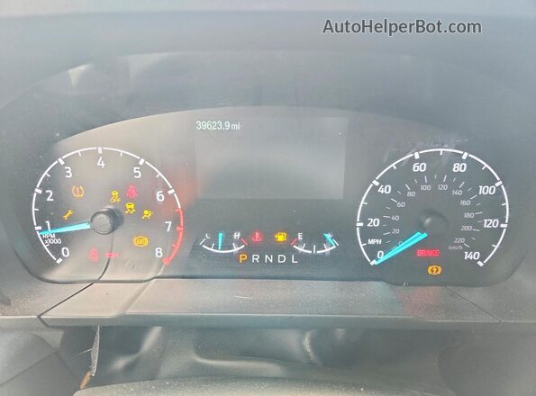 3FTTW8B95RRB75895 2024 FORD MAVERICK White Widok zestawu wskaźników