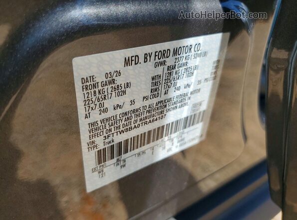 3FTTW8BA0TRA64107 2026 FORD MAVERICK Charcoal Вид підкапотного простору