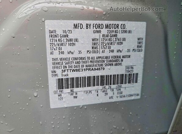 3FTTW8E31PRA94879 2023 FORD MAVERICK Teal Вид задніх сидінь