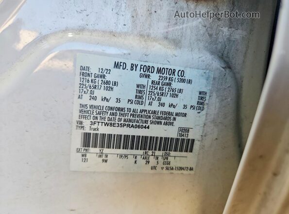 3FTTW8E35PRA06044 2023 FORD MAVERICK White Շարժիչի բաժամունքի տեսք