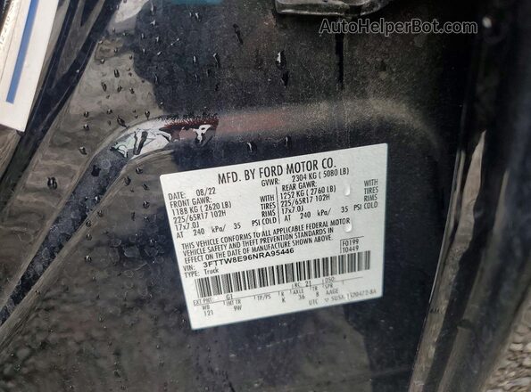 3FTTW8E96NRA95446 2022 FORD MAVERICK Black Engine compartment view