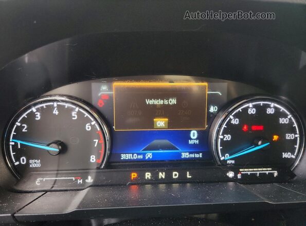 3FTTW8F91NRA10205 2022 FORD MAVERICK White Vista del cuadro de instrumentos