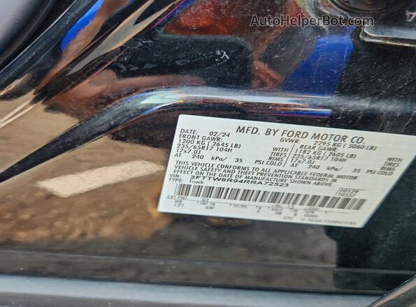 3FTTW8R94RRA72523 2024 FORD MAVERICK Black Շարժիչի բաժամունքի տեսք