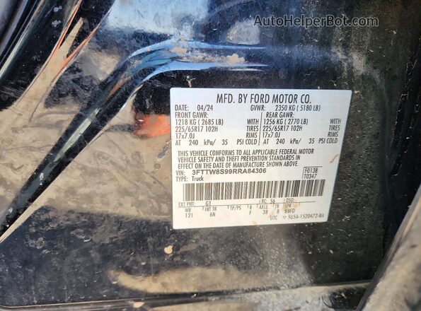 3FTTW8S99RRA84306 2024 FORD MAVERICK Black Widok komory silnika