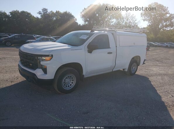 3GCNAAEK4PG142103 2023 CHEVROLET SILVERADO White Առջևի ձախ երեք քառորդ տեսարան